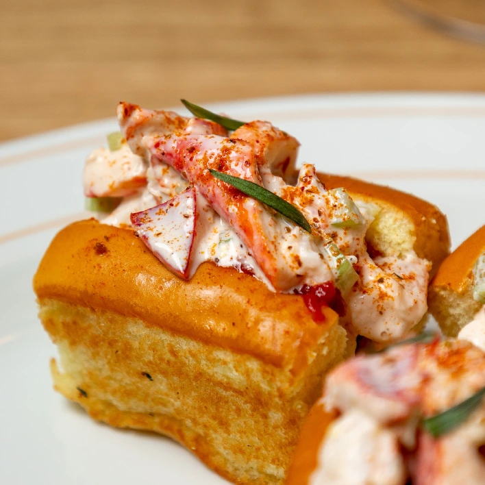 a close up of food on a plate